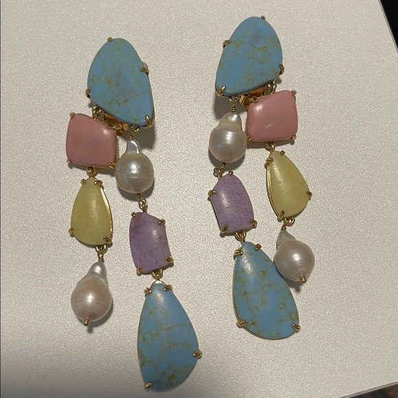 Lele Sadoughi Pebble Chandelier Clip-On Earrings - Picture 6 of 7